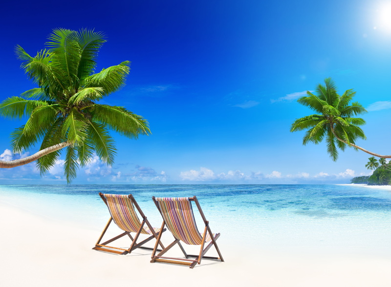 tree, luxury, tropical tree, tourism, island, shore, summer, landscape, outdoor chair, tranquility, coast, sea, trip, holiday, beauty In Nature, horizon over water