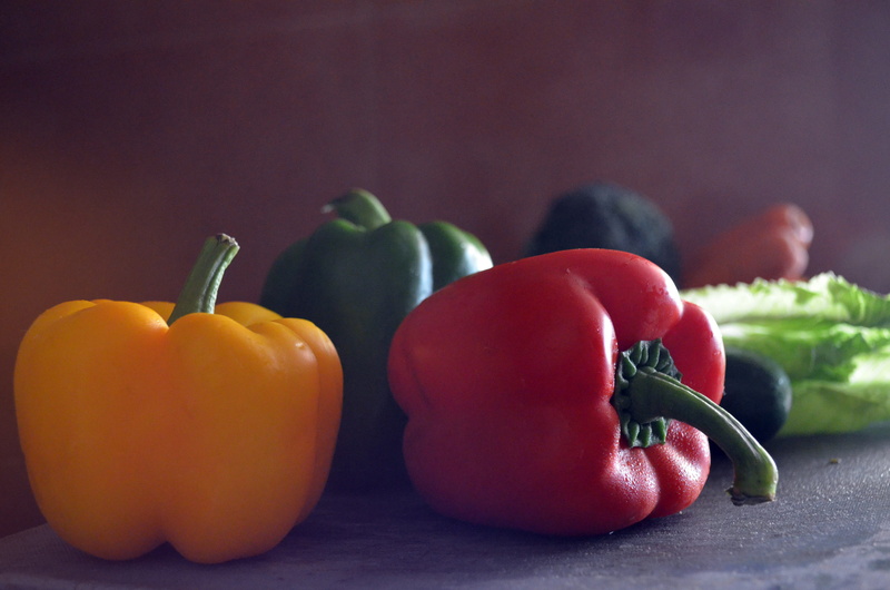 bell, still life, red bell pepper, pepper, Jons head, plant stem, vegetarian food, organic, ripe, freshness, vegetable, colored background, plant, bell pepper