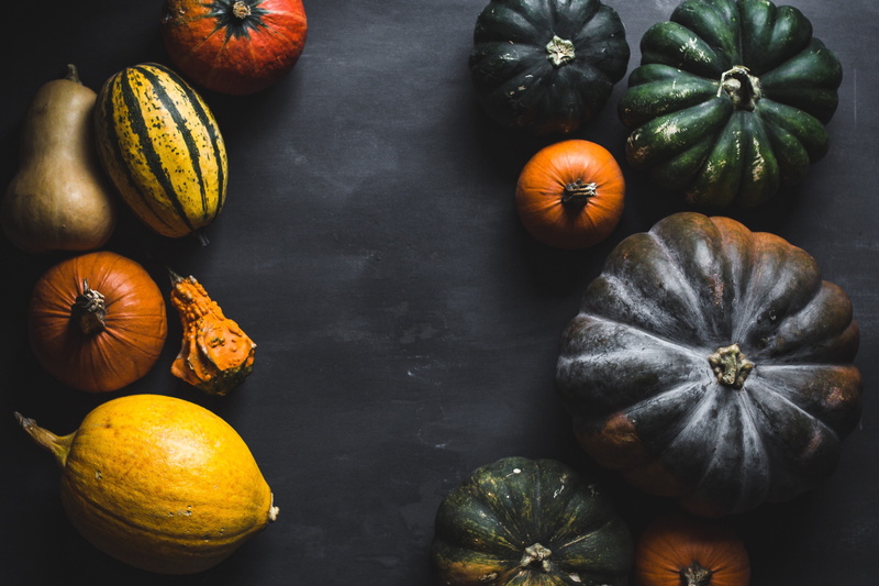 food and drink, directly above, orange color, still life, variation, october, seasonal, high angle view, vegetable, squash - vegetable, healthy, variety