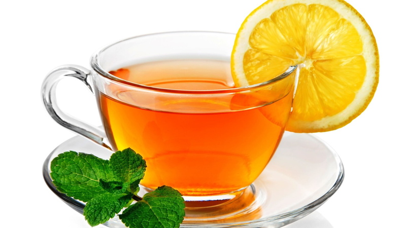 beverages, mint leaves, 1080P, tea, lemons