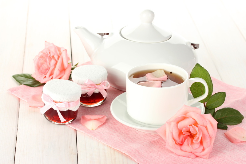jars, tea, saucer, single Flower, no people, gourmet, petals, afternoon Tea, tea - Hot Drink, white color, wood - Material, crockery, porcelain, plant