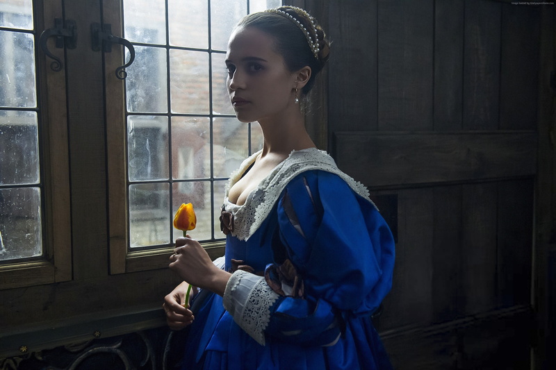 Alicia Vikander, waist up, indoors, standing, one person, holding, young women, best movies, technology, 2K, food, fruit, lifestyles, side view, adult
