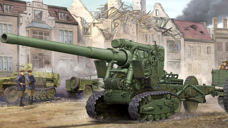 cannon, built structure, fighting, Vincent Wai., Br-2, day, artillery, towed, history, green, the past, government, operation, city, WW2, battle, artist