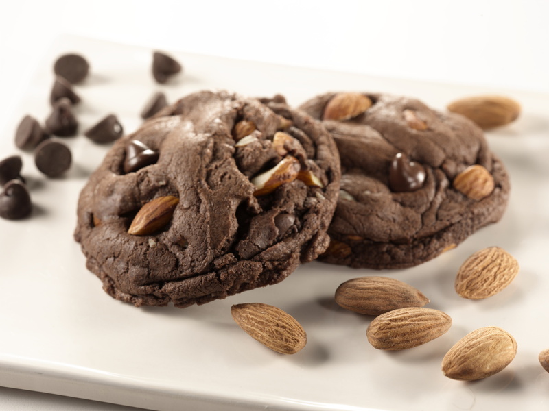 almonds, Chocolate, cookies, cooking, 4K, recipe