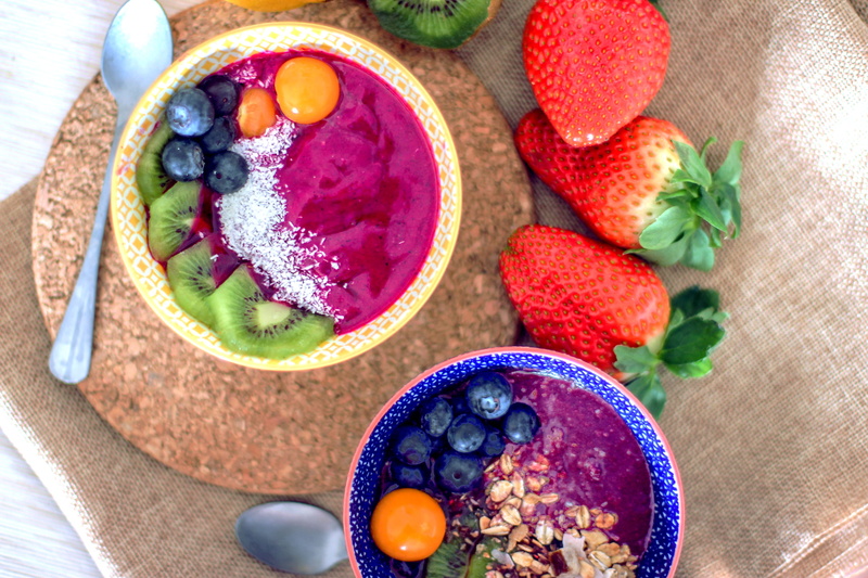 indoors, food and drink, acai bowl, no people, fruit, bowl, raspberry, cake, still life, ready-to-eat, healthy recipe, blueberry, freshness, sweet, healthy eating