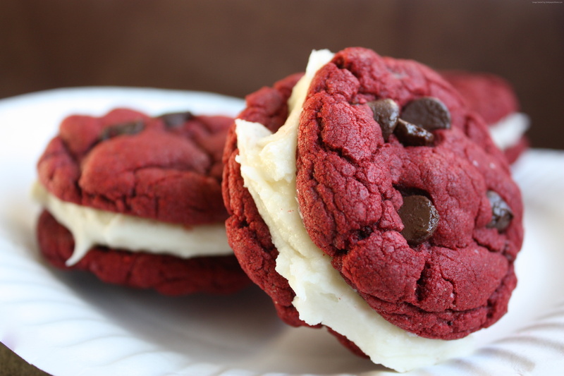 cooking, sandwich, cookies, chocolate, red velvet, cream, 4K, recipe