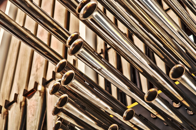 church organ, organ whistle, silver, sound, indoors, trumpet, backgrounds, close up, church music, security, built structure, day, whistle, gold colored