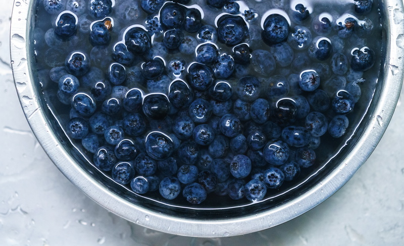 macro, gourmet, vegetarian Food, container, blueberry, close-up, high angle view, refreshment, abundance, black color, wellbeing, berry Fruit, water, summer