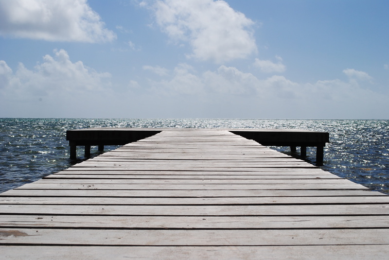 horizon over water, pier, wooden, central america, scenics - nature, long, tranquil scene, sea, photo, direction, the way forward, horizon, wood - material