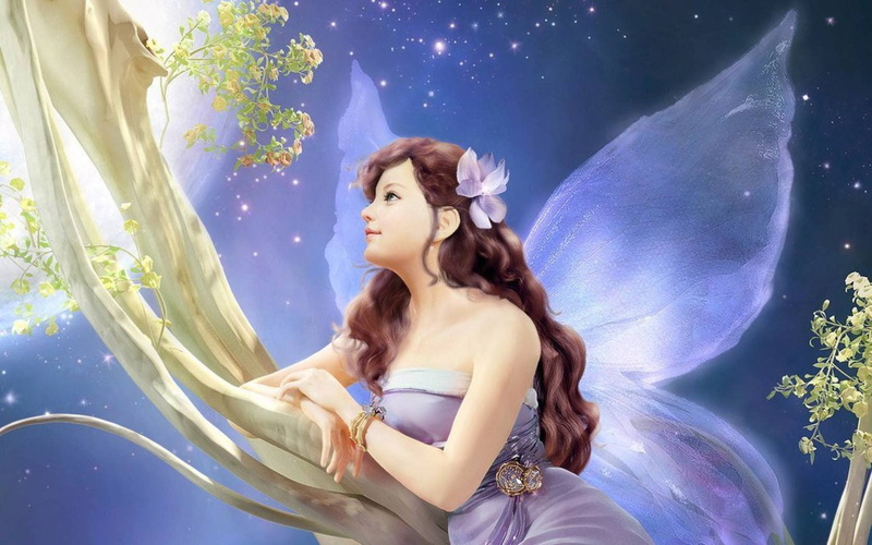 alas, 720P, fantasia, mujer, hada, flores