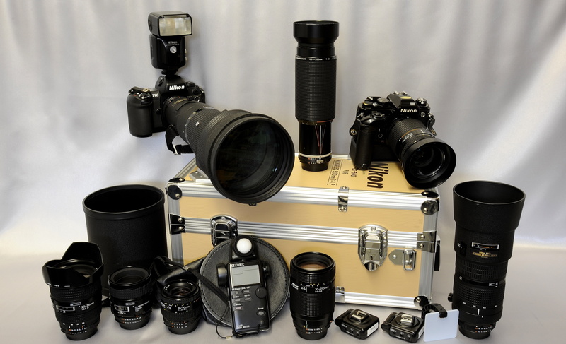 " Nikon", background, cameras, the meter, 4K, lenses, hard case for hardware, flash