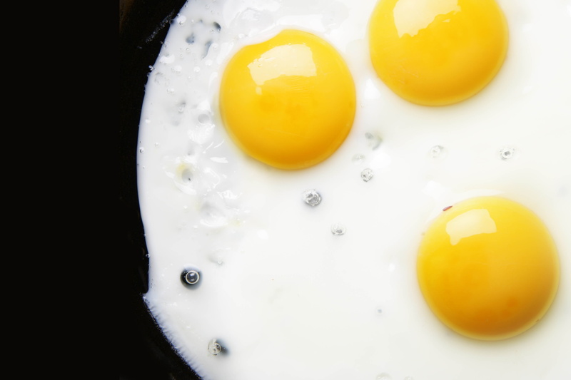 food, meal, fried eggs, backgrounds, freshness, cholesterol, healthy Eating, high angle view, preparation, close-up, fried, egg, indoors, cooking, yellow