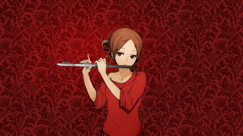 classical concert, flute, one person, musical instrument, original characters, beautiful people, anime, studio shot, musician, arts culture and entertainment