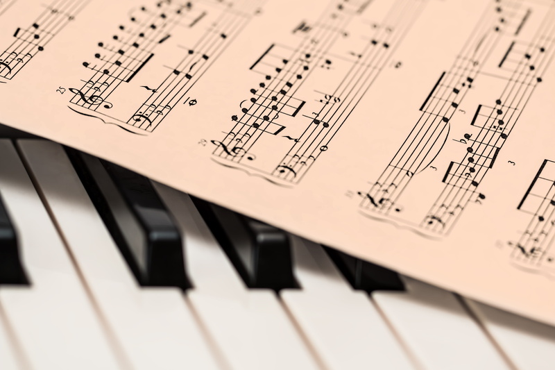 close-up, musical instrument, skill, arts culture and entertainment, performance, musical notes, chords, indoors, sheet, music, classical music, orchestra