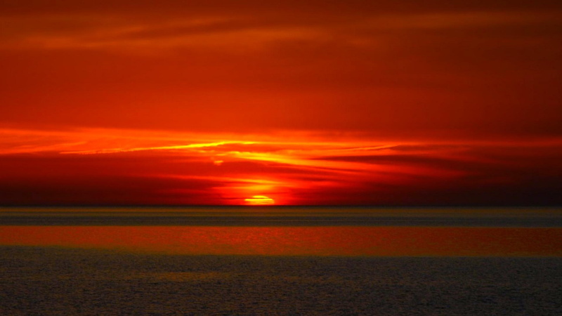 ocean, nature and landscapes, 1080P, mesmerizing, horizon, sunset