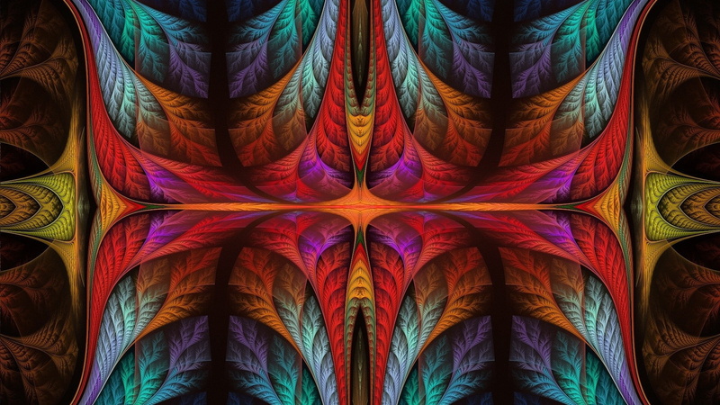 textile, kaleidoscope, no people, art and craft, design, colorful, floral pattern, graphic design, 1080P, art, close-up, psychedelic art, creativity, indoors