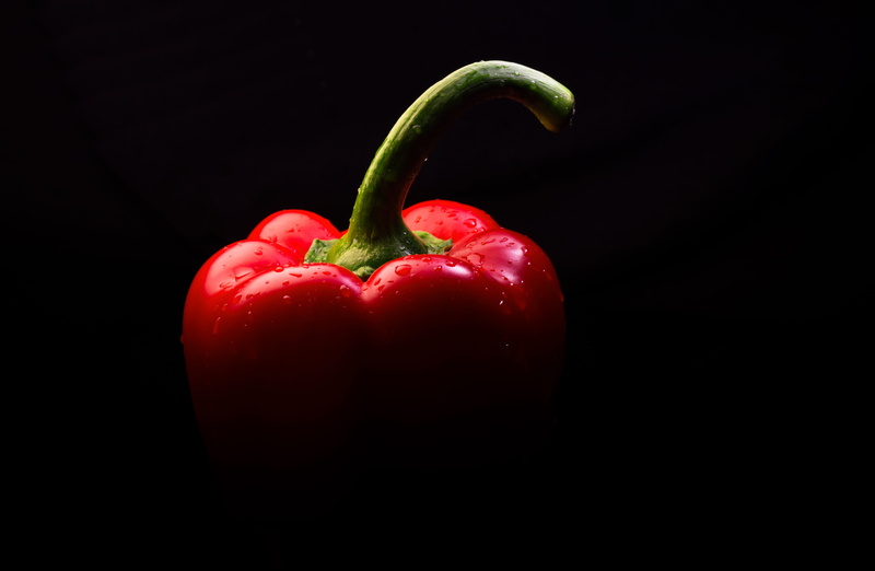 macro, plant stem, diet, indoors, red bell pepper, delicious, healthy lifestyle, wellbeing, ripe, food and drink, pepper - vegetable, pepper, vitamins