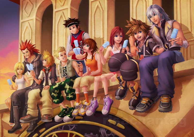 lollipops, sora, art, olette, namine, Kingdom Hearts, 480P, hd, video, x, kingdom, kairi, hearts, games