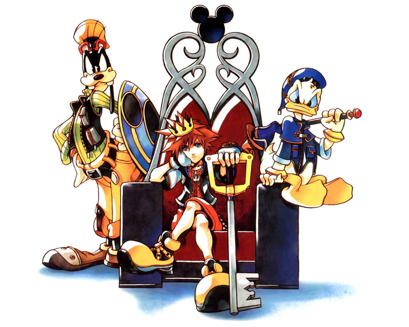 hd, goofy, x, 720P, duck, donald, ducks, animals, art, kingdom, sora, hearts, Kingdom Hearts