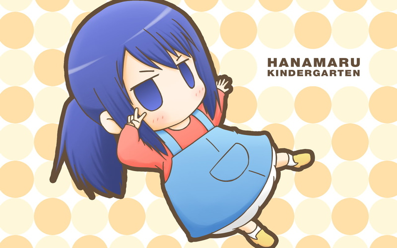mug, text, communication, blue, 720P, blue eyes, Hanamaru Youchien, healthcare and medicine, blue hair, cup, sign, anime girls, shape, Hiiragi (Hanamaru Youchien)