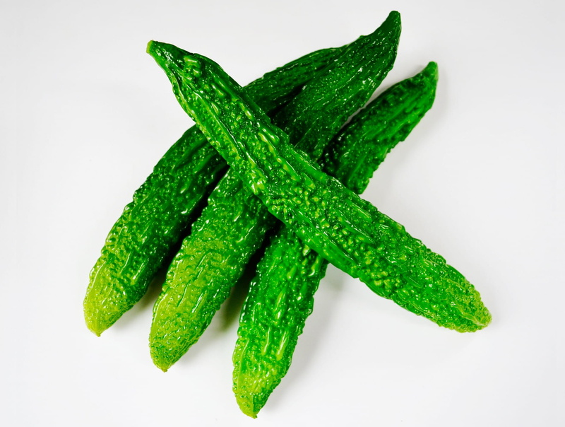 snack, vegetable, greens, isolated, spice, food, green and white, Bitter Melon, cucumber, healthy, studio shot, plant, extremely, 1080P, white background