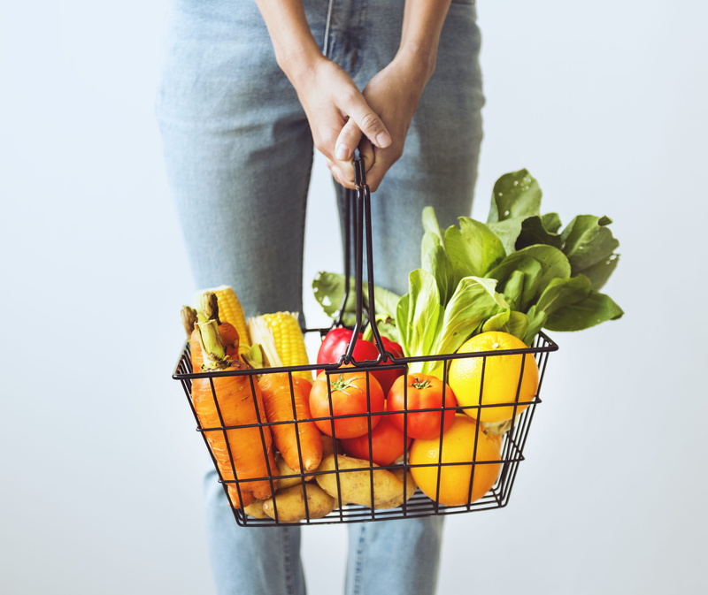 nutrition, veggy, human body part, harvest, fruit, vegan, holding, diet, adult, 4K, dieting, food, vegetable, grocery, fresh, basket, lifestyles, food and drink