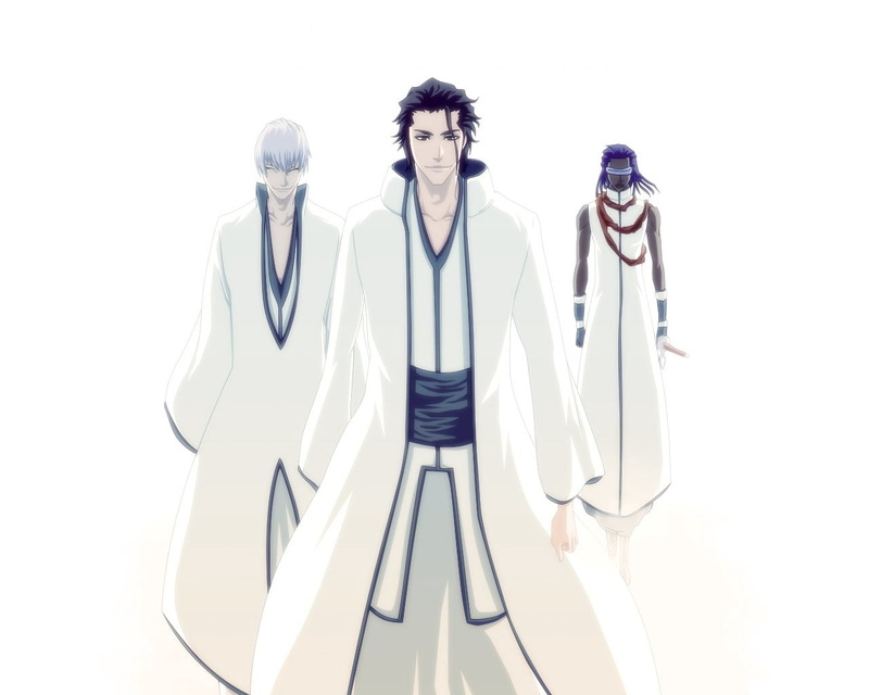 front view, adult, fashion, tousen kaname, women, white, occupation, standing, one Person, cut out, men, males, 720P, full length, bleach, young adult