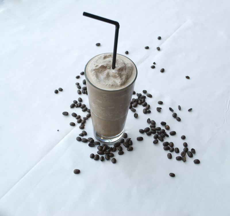 dairy product, still life, roasted coffee bean, smoothie, mug, close-up, black, caffeine, 2K, food and drink, no people, milk, coffee cup, indoors, drink