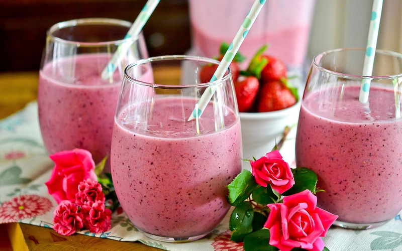 photography, shakes, strawberry, 1080P, smoothie, 1920x1200