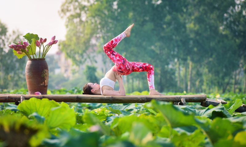 nature, 5K, legs, gymnastics, yoga, girl, Asian, pose