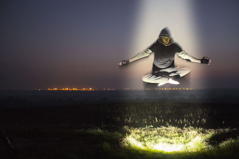 mental, 5K, front, human limb, belief, energy, mind, night, lifestyle, levitation, tranquil, one person, human, jump, vibrant, spiritual, body, action