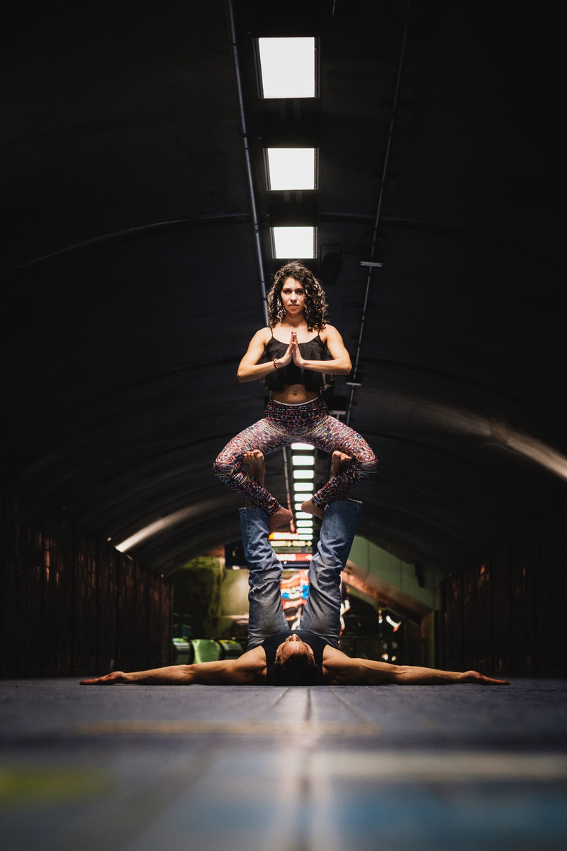 lifestyles, light, urban, style, 4K, holistic, front view, fashion, women, balance, architecture, human arm, young women, teamwork, young adult, tunnel