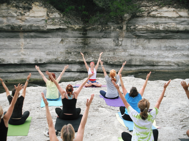 medium group of people, group Of People, nature, togetherness, yoga classes, rock, healthy lifestyle, 4K, caucasian Ethnicity, group, adult, instructor