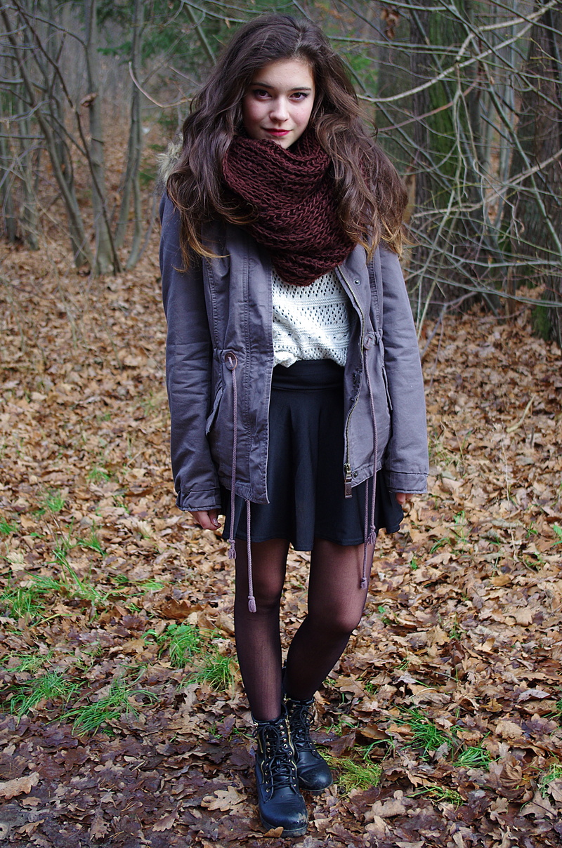 one Person, adult, real people, plant part, girl, beautiful, hair, coat, tree, standing, young women, woodland, autumn, clothing, skirt, forest, 4K, fashion