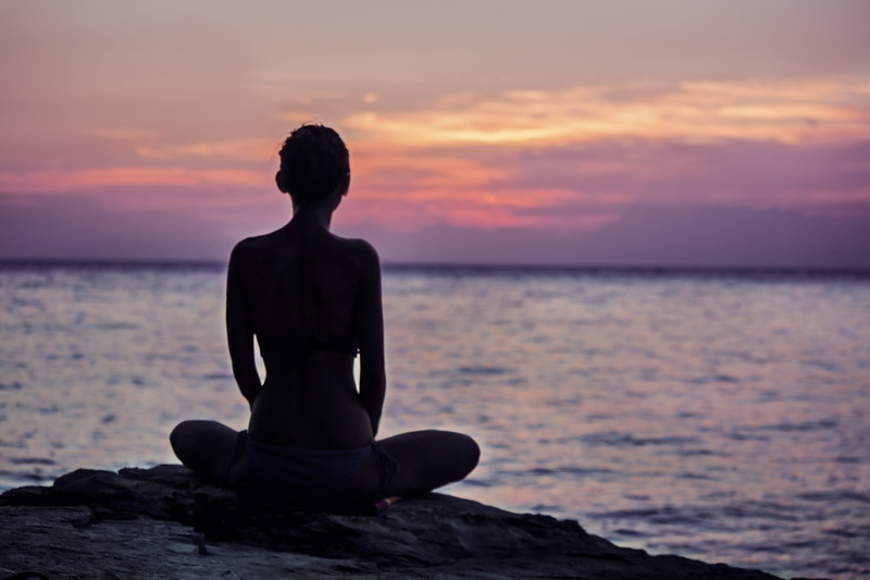coastal, travel, people, women, 4K, yoga, zen-like, beauty in nature, harmony, relaxation, rock, beach, sitting, summer, meditation, lifestyles, lotus Position