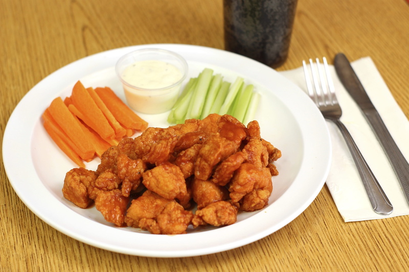 close-up, indulgence, fork, chicken, freshness, food and drink, celery, chicken meat, table knife, fried chicken, plate, indoors, carrot, kitchen utensil
