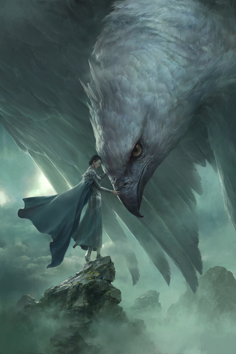 nature, spread wings, marine, flying, one animal, griffon, woman, water, sea, holding, 2K, day, eagle, gray, underwater, animal body part, vertebrate