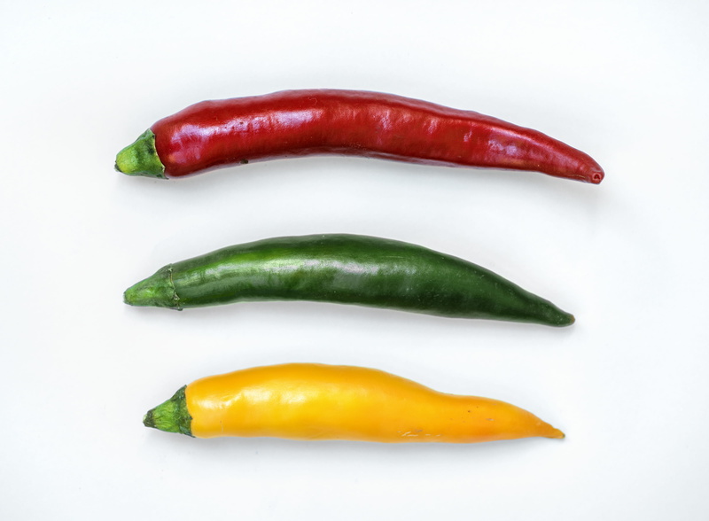 pepper, black and white, chili pepper, three, indoors, ripe, raw food, healthy eating, green, food and drink, jalapeno pepper, in a row, freshness, bell pepper