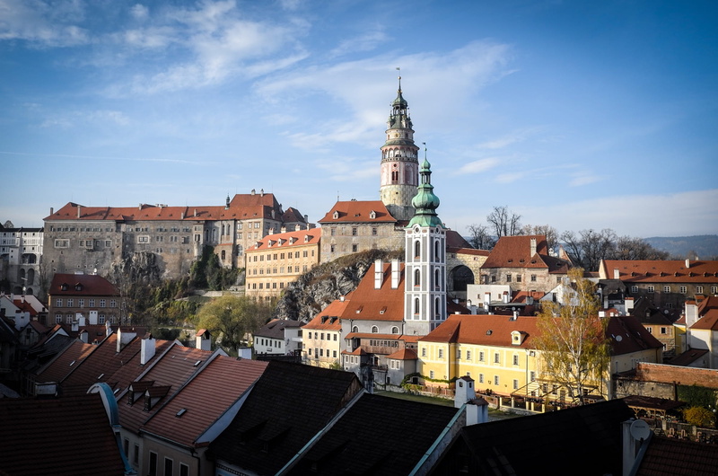 building exterior, sky, old houses, old town, city, day, travel, residential district, cesky krumlov, tower, religion, český krumlov, travel destinations