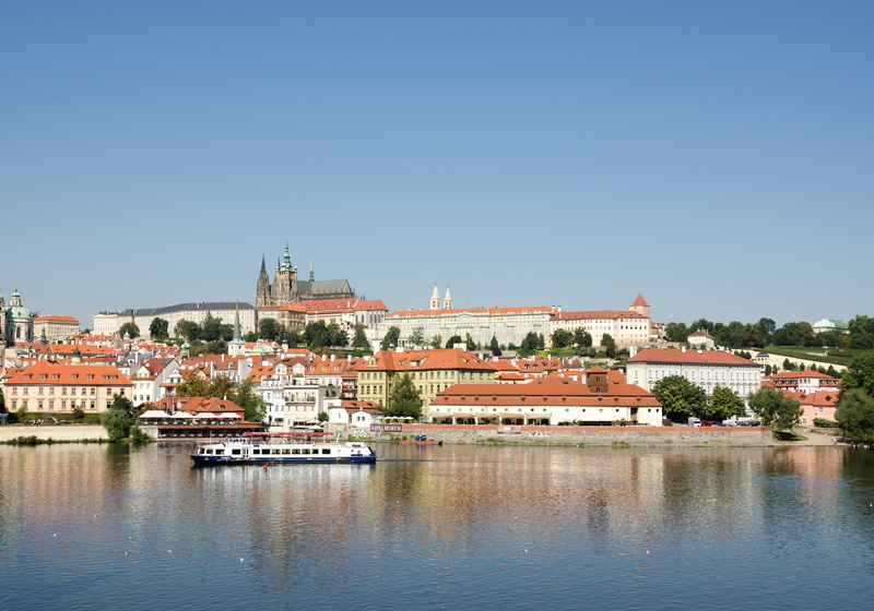 built structure, waterfront, day, reflection, sky, religion, building exterior, nature, water, city, church, house, Czech Republic, 4K, building, outdoors