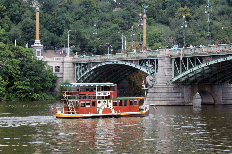 incidental people, built structure, arch, cruise, Czech Republic, bridge, tree, transportation, nautical vessel, 5K, bridge - man made structure, passenger craft
