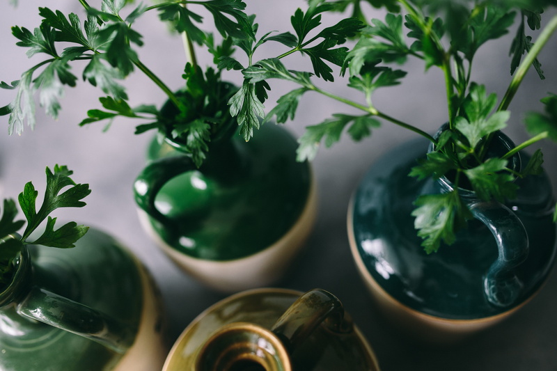 drink, focus on foreground, growth, 5K, no people, food, drinking glass, green peas, plant, herb, peas, leaf, parslel, indoors, green Color, freshness