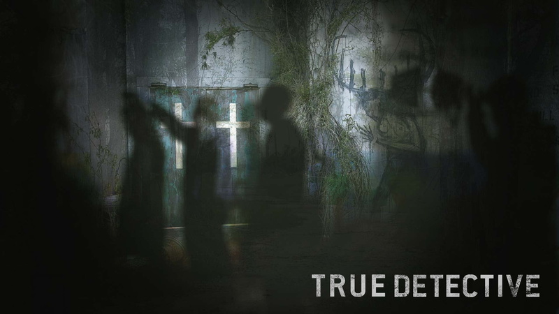 wall, indoors, sign, reflection, illustration, fear, wall - building feature, communication, dark, detective, true, built structure, text, close-up, True Detective