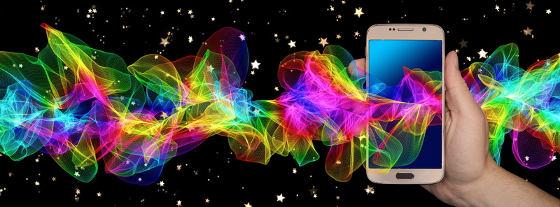color, lights, interference, screen, design, black background, lines, colorful, studio shot, abstract, hand, multi colored, flowing, human body part, communication