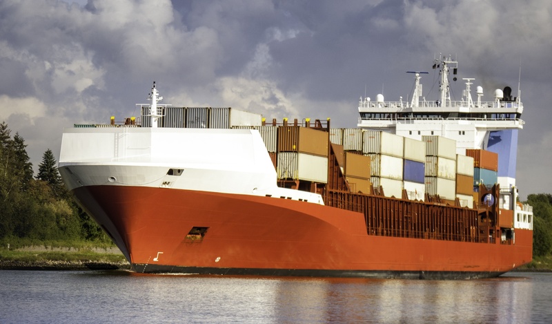 2K, brown, docked, freight transportation, container, business, nautical vessel, nok, no people, grass, mode of transportation, field, sky, channel, shipping