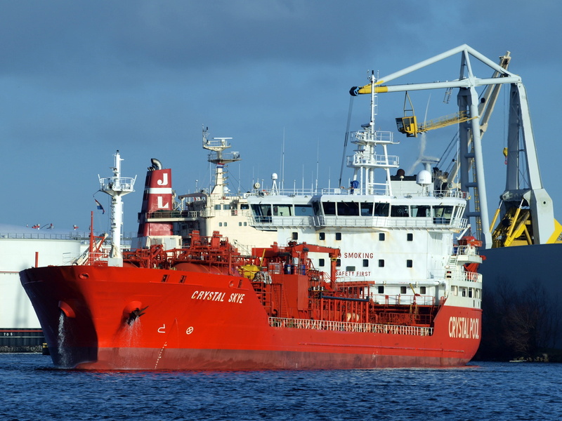 cargo Container, crane - Construction Machinery, sea, sky, Crystal, water, red, commercial Dock, steamer, mode of Transport, transportation, frachtschiff