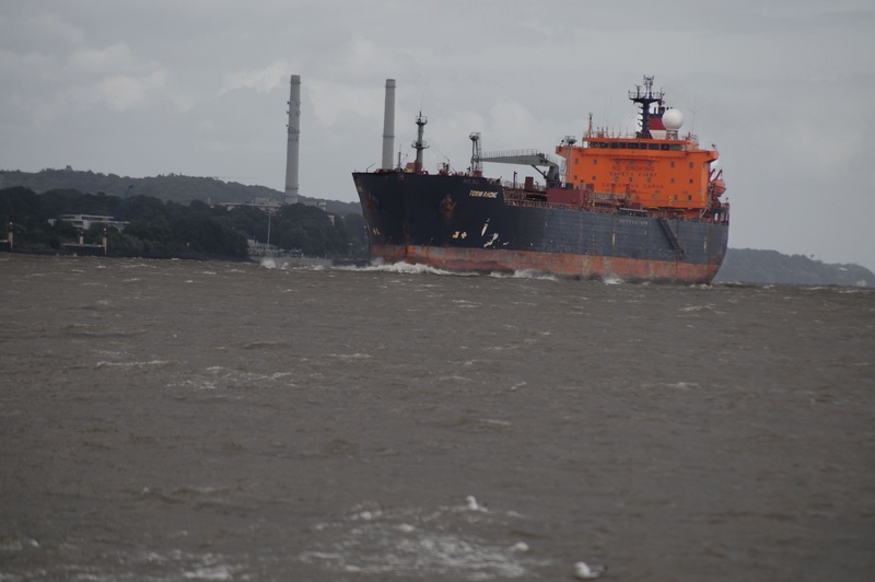 sea, land, nautical vessel, day, freighter, 2K, water, industry, elbe, no people, port, cloud - sky, sky, environment, freight transportation, frachtschiff