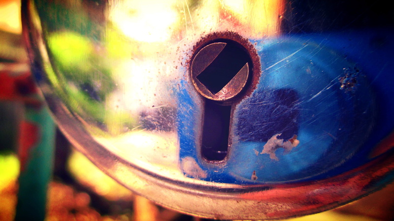 focus on foreground, steel, close-up, retro, padlock, iron, protect, keyhole, secure, protection, vintage, Lock, geometric shape, Safety, old, entrance