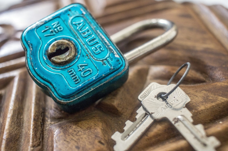 access, table, keys, teal, protect, technology, high angle view, secret, silver colored, text, western script, private, close, indoors, beside, close-up