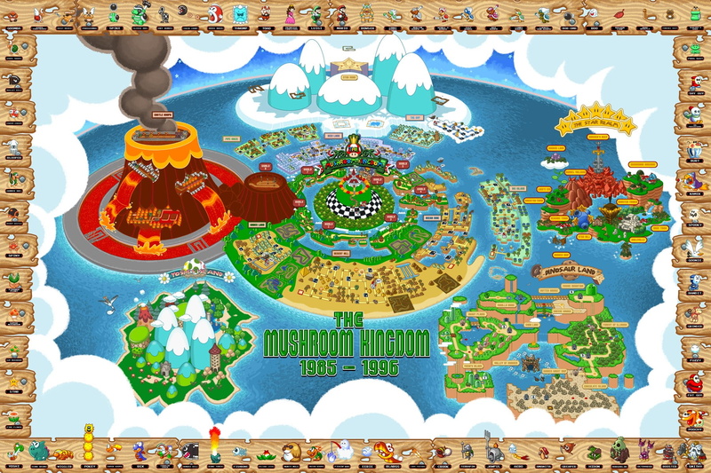 map, 720P, Super Mario, Nintendo